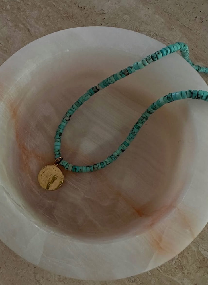 Dorsei Turquoise Coin Pendant