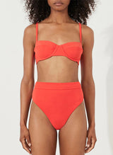 Towelling Underwire Top & High Cut Brief